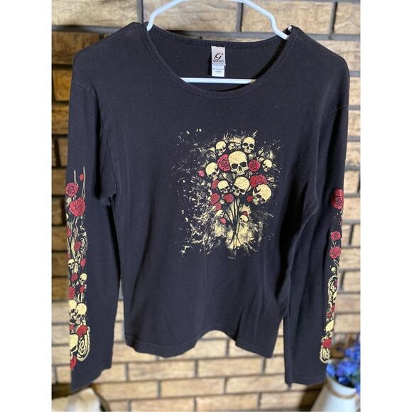 Larry’s Custom Cycles Skull Tee‎ - Picture 1 of 6